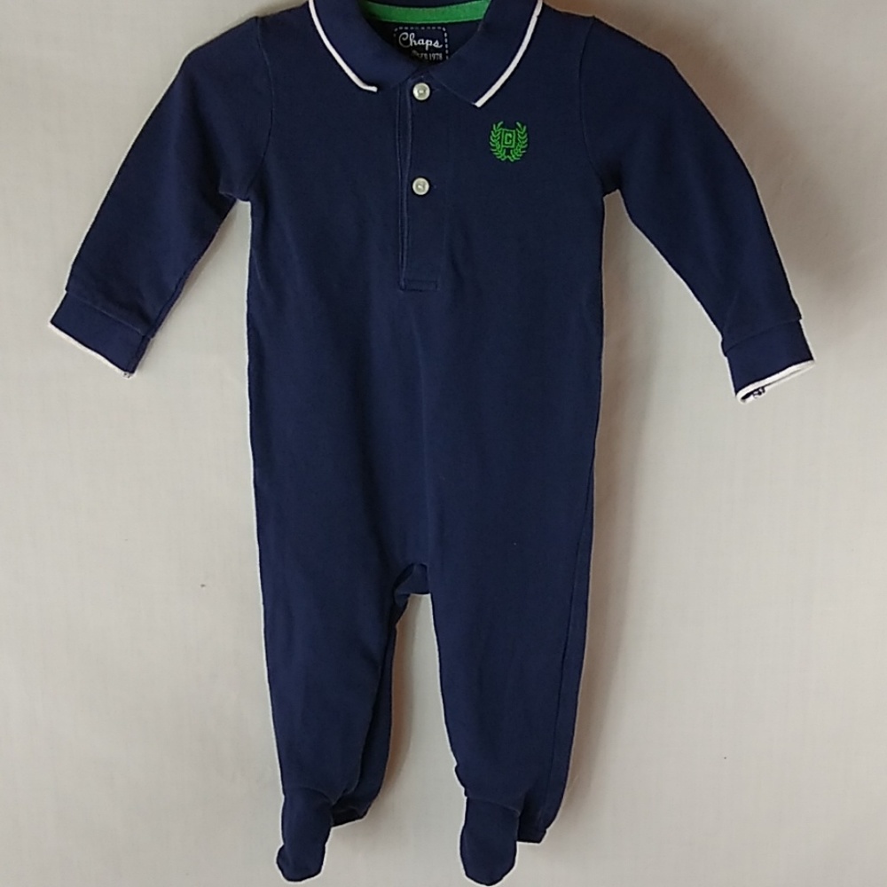 Chaps Long Sleeve Footed Onesie